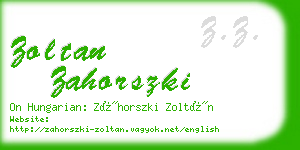 zoltan zahorszki business card